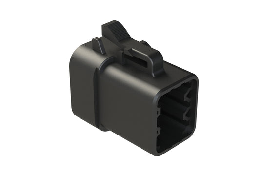 ATP06-6S-BLK 6 Position Plug, Female, Black