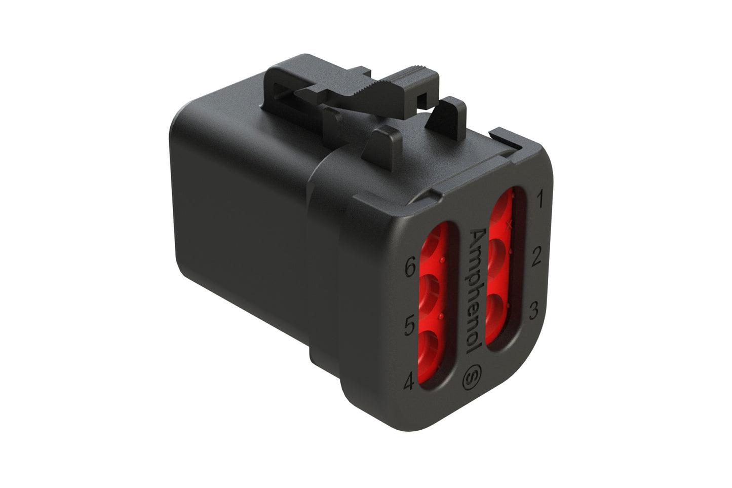 ATP06-6S-EC01BK 6 Position Plug, Female, Endcap, Black