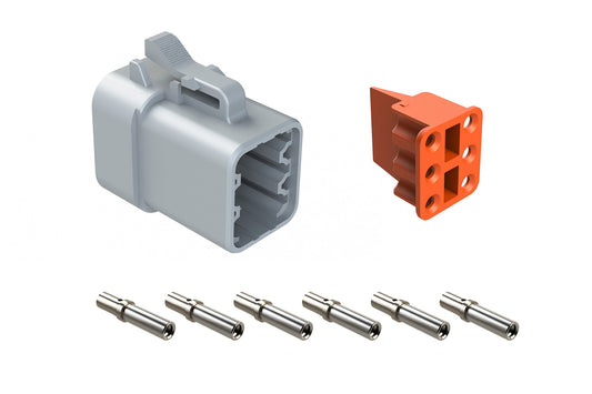 ATP06-6S-KIT01 6 Position Plug Kit, Socket Contacts and Wedgelock Included