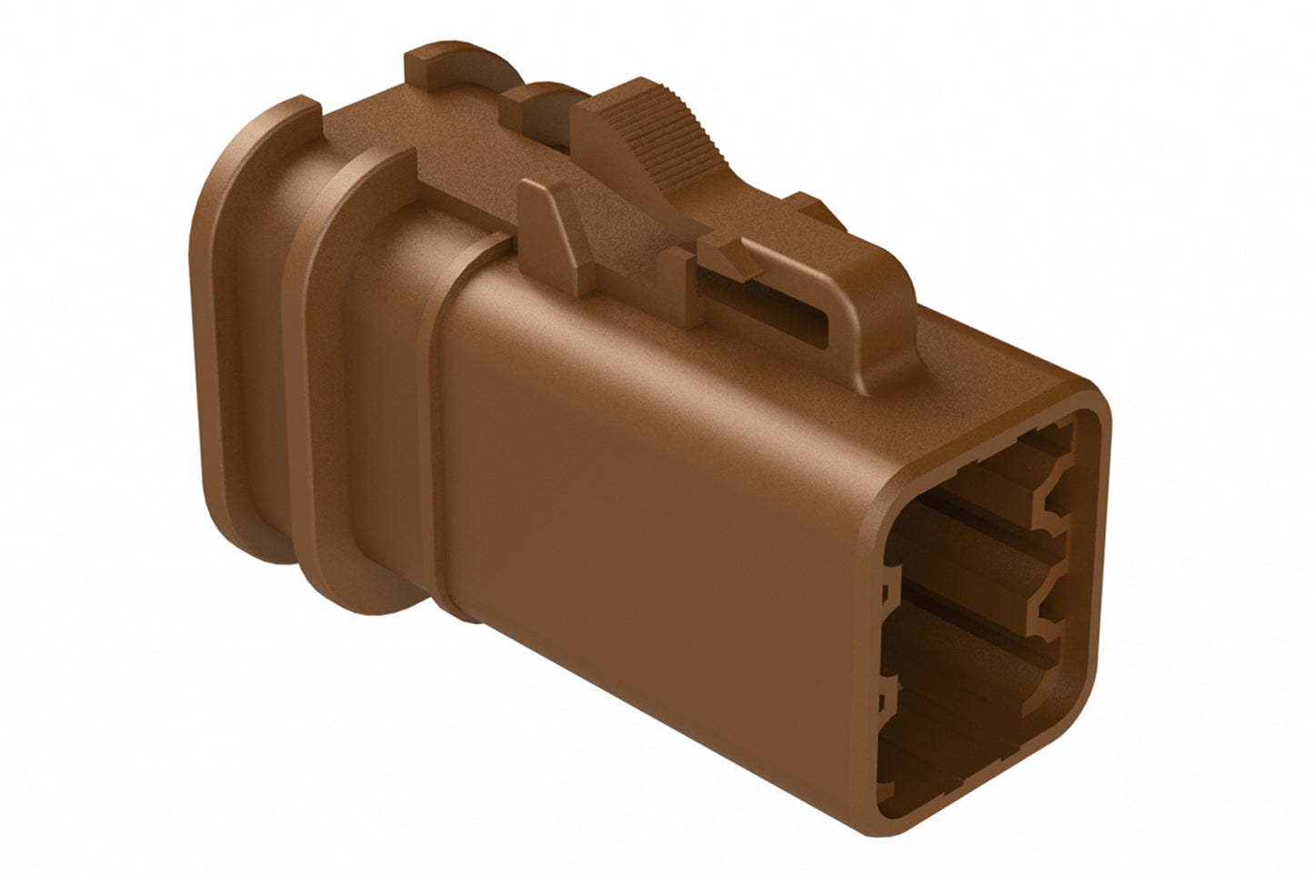 ATP06-6S-OMBRN 6 Position, Plug, Socket, Structure Plus™, Brown
