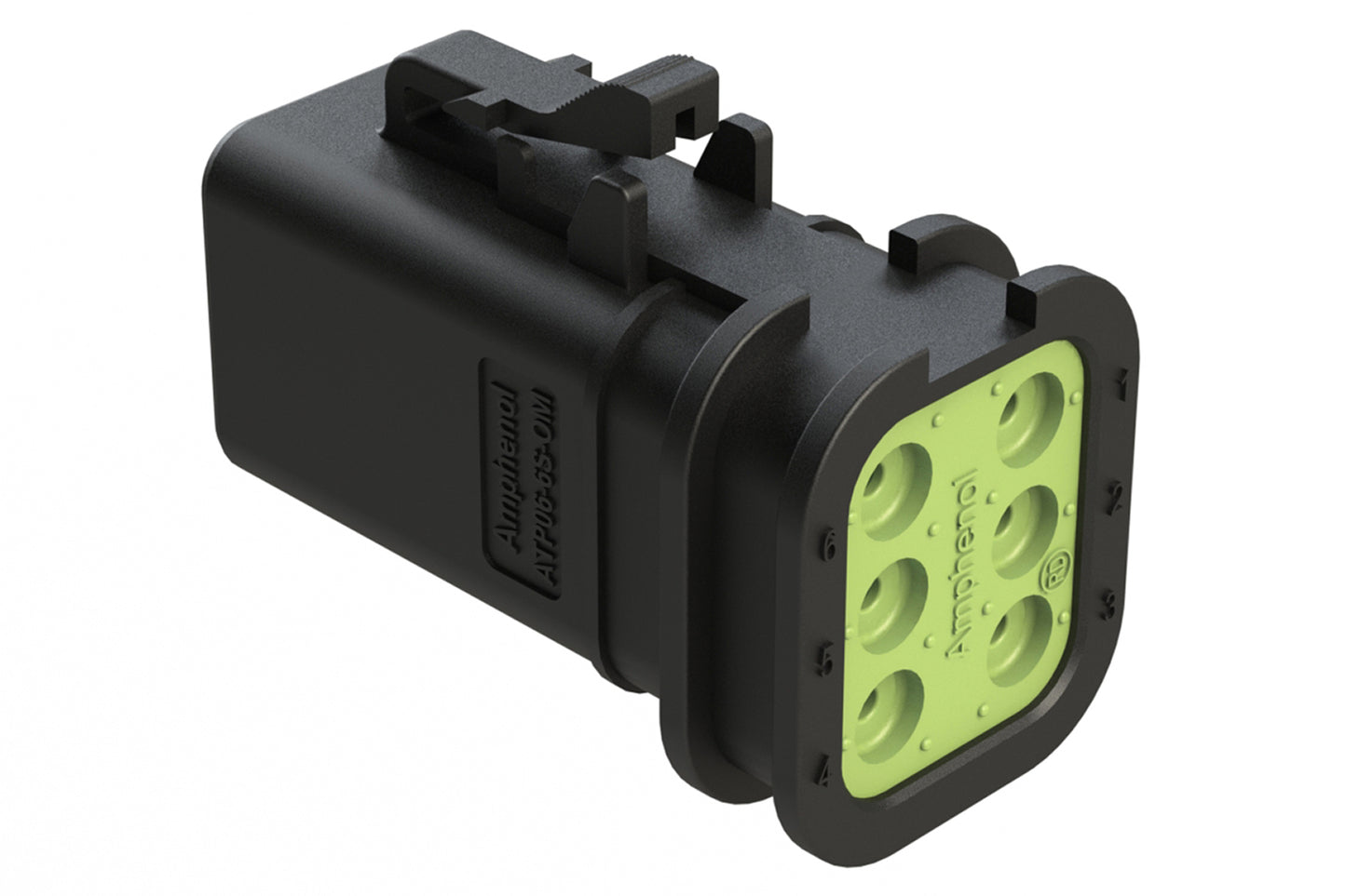 ATP06-6S-OMRDBLK 6 Position, Plug, Socket, Structure Plus™, Reduced Diameter Seal, Black