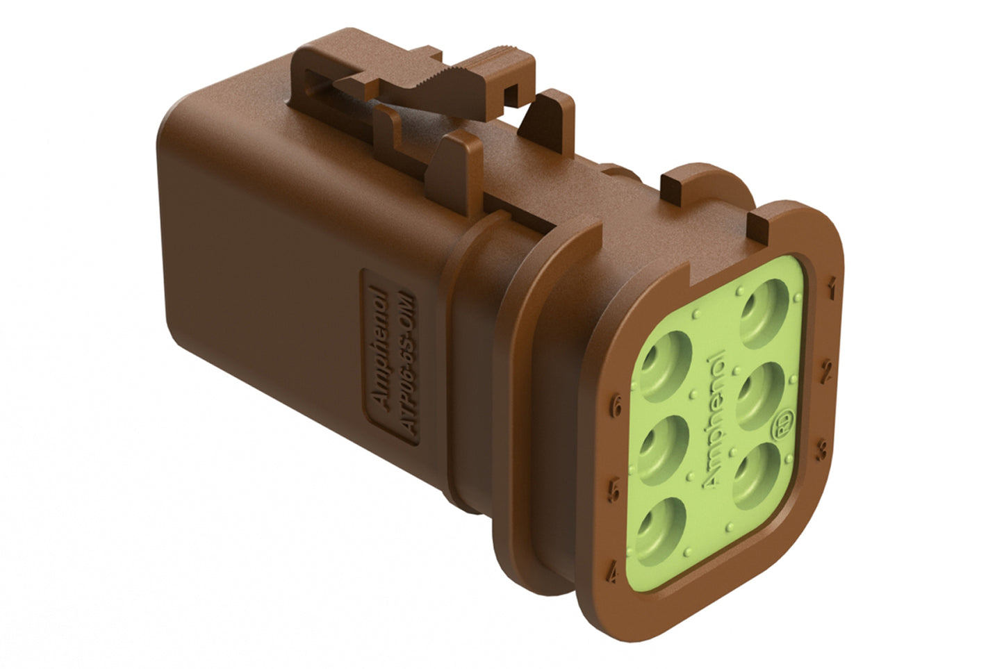 ATP06-6S-OMRDBRN 6 Position, Plug, Socket, Structure Plus™, Reduced Diameter Seal, Brown