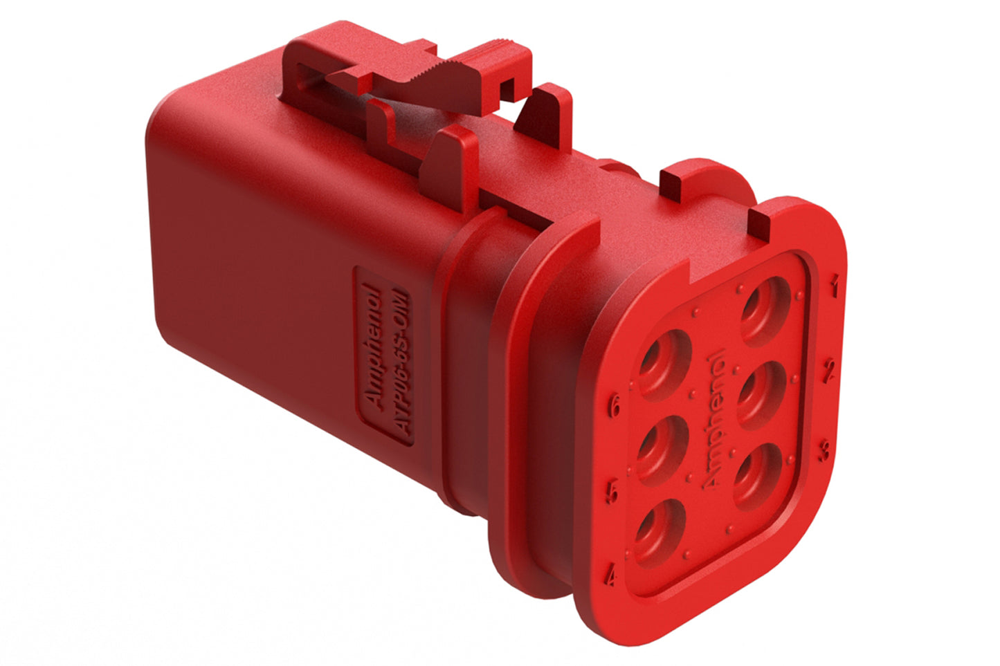 ATP06-6S-OMRED 6 Position, Plug, Socket, Structure Plus™, Red