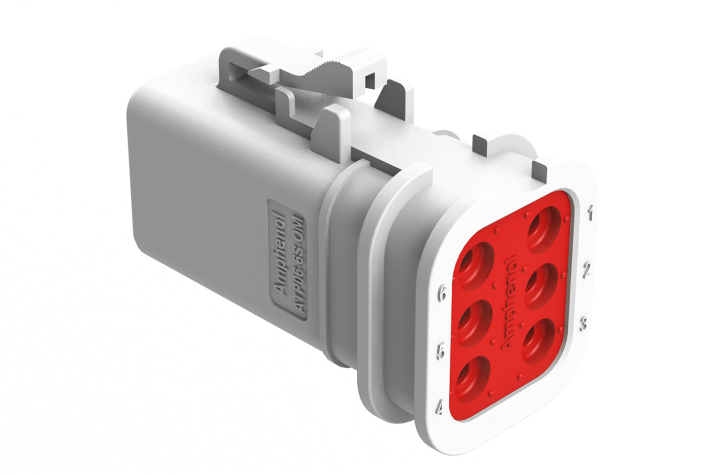 ATP06-6S-OMWHT 6 Position, Plug, Socket, Structure Plus™, White
