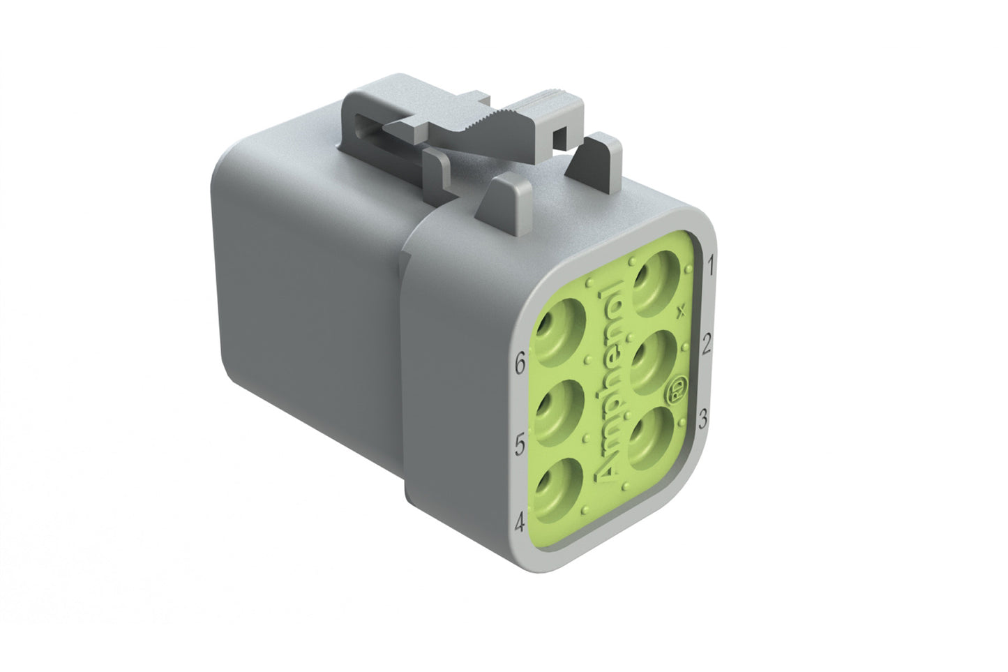 ATP06-6S-RD01 6 Position Plug, Female, Reduced Diameter Seal, Grey