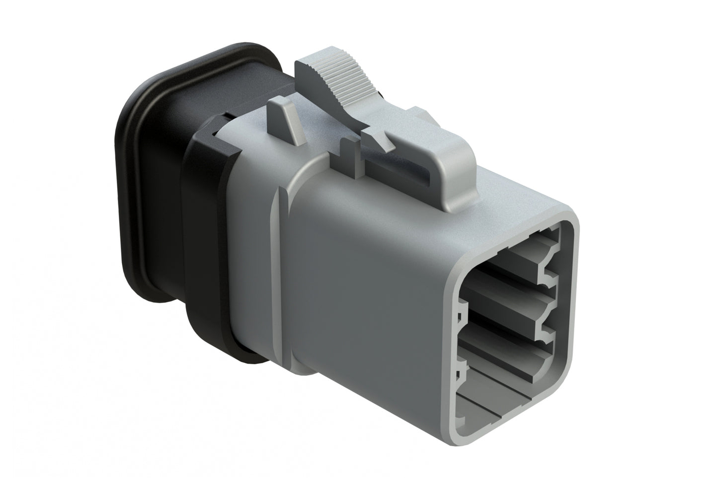 ATP06-6S-SR02 6 Position, Plug, Socket, SR02 Strain Relief (Reduced Diameter Seal), End Cap, Grey Body