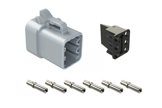 ATP06-6SB-KIT01 6 Position Plug Kit, Keyed B, Socket Contacts and Wedgelock Included