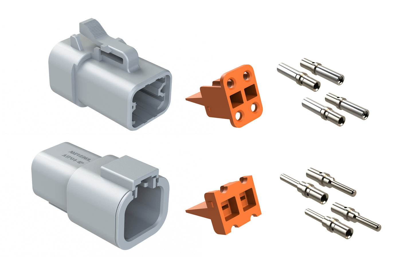 ATP4PS-CKIT 4 Pin and Socket Plug, Receptacle, Wedge and Contacts Kit