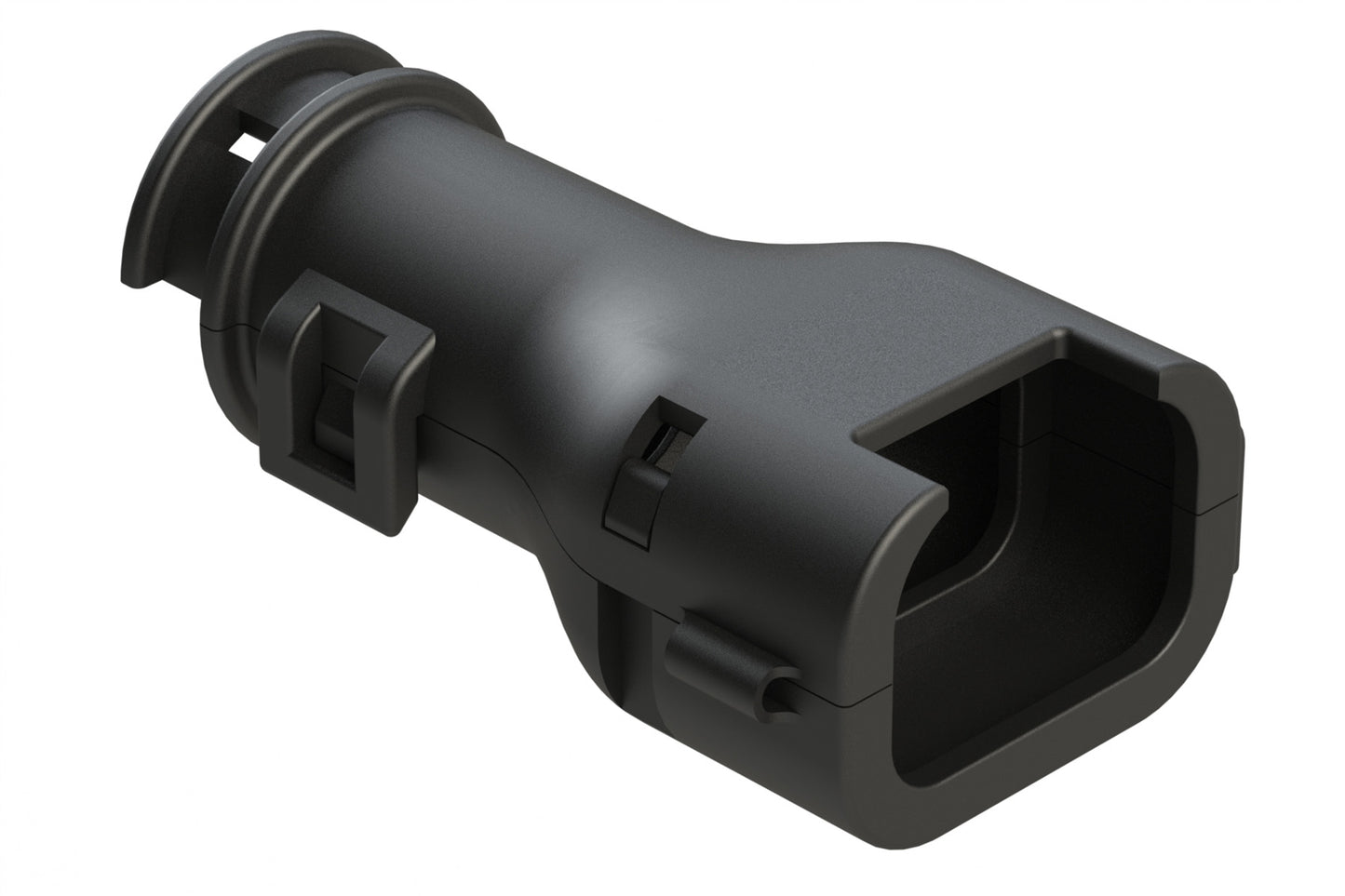 ATPBS8-2-NC12 Backshell for 2 Position Plug or Receptacle, Black, Compatible with ATP06-2S-EC01/MM01 and ATP04-2P-EC01/MM01