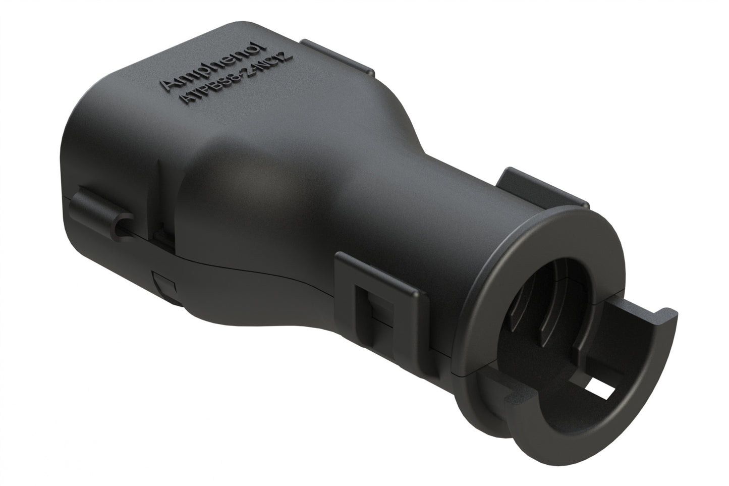 ATPBS8-2-NC12 Backshell for 2 Position Plug or Receptacle, Black, Compatible with ATP06-2S-EC01/MM01 and ATP04-2P-EC01/MM01