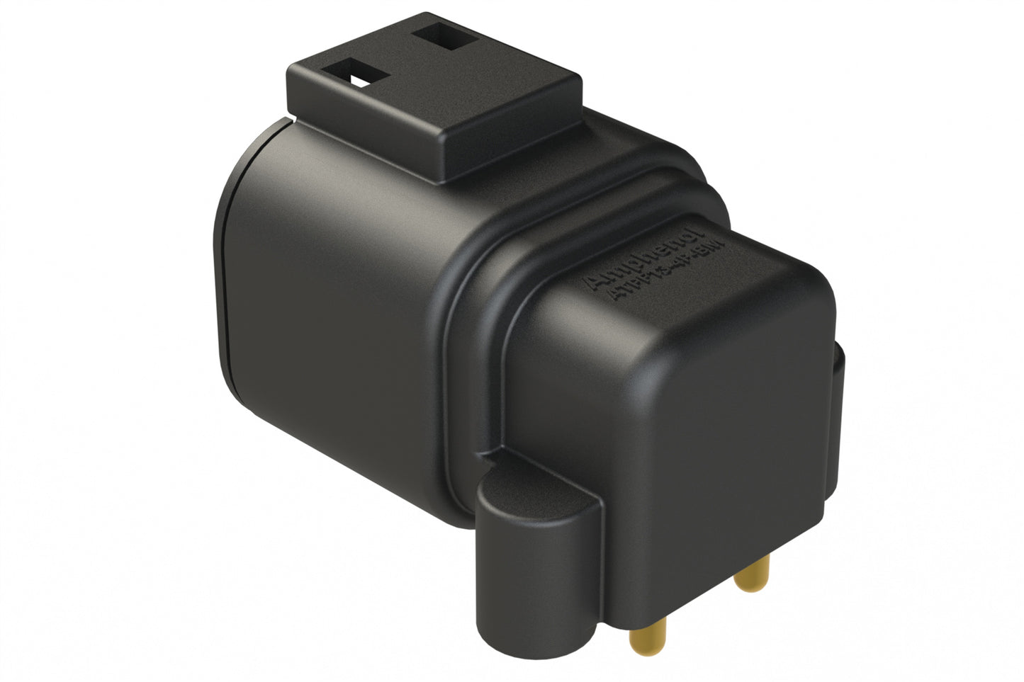 ATPF13-4P-BM11 4 Position PCB Receptacle, 90°, Gold Plated Contacts, Self-Threading, Black