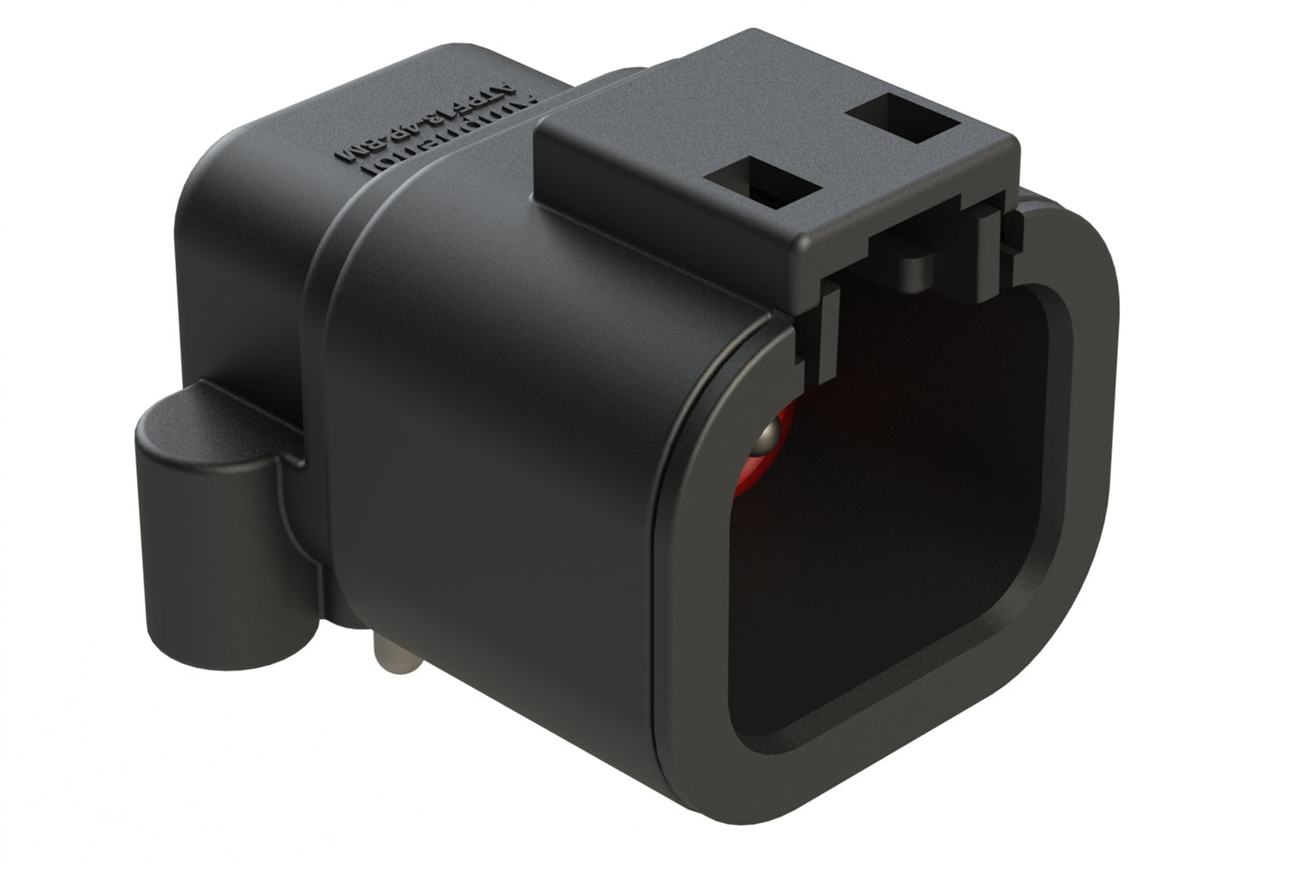 ATPF13-4P-BM13 4 Position PCB Receptacle, 90°, Tin Plated Contacts, Self-Threading, Black