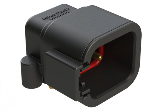 ATPF13-6P-BM11 6 Position PCB Receptacle, 90°, Gold Plated Contacts, Self-Threading, Black