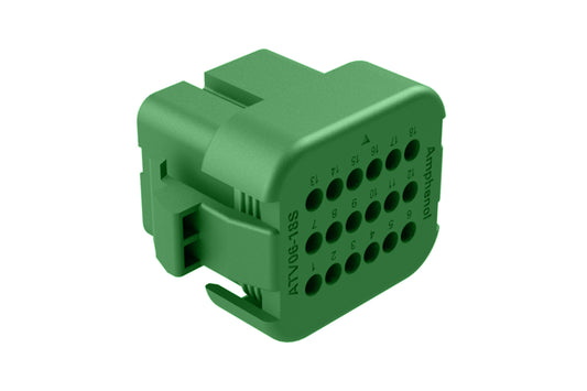 ATV06-18SC-RR01 18 position plug, Size 16 contact, key C, double reduced seal. DTV06-18SC-C015