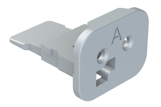 AW2S-A 2 Position, Plug Wedgelock, Keyed A, Grey. W2SA, W2SA-P012