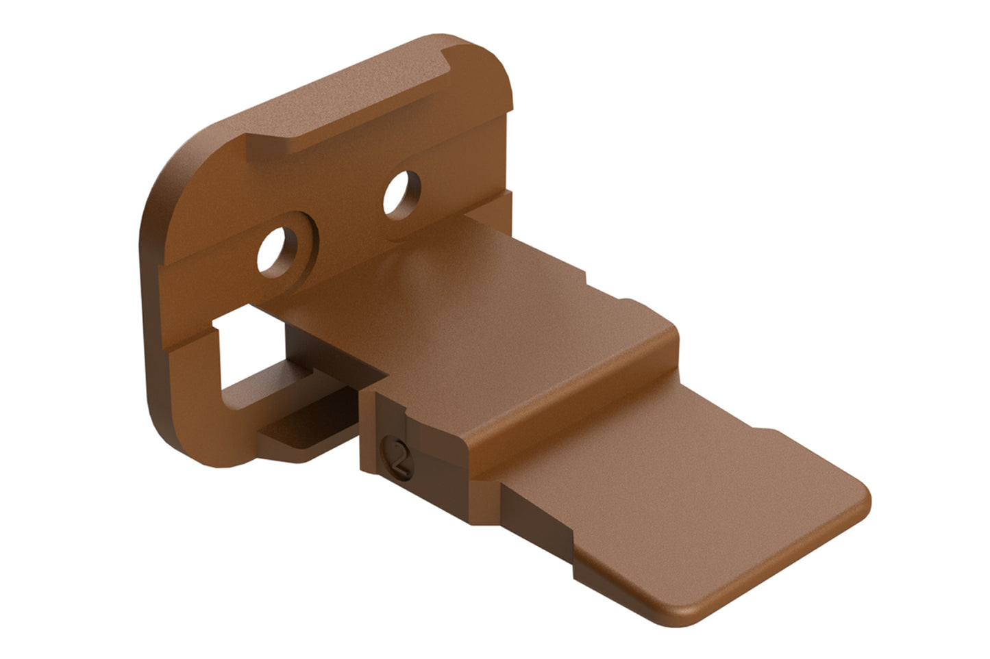 AW2S-D 2 Position, Plug Wedgelock, Keyed D, Brown. W2SD, W2SD-P012