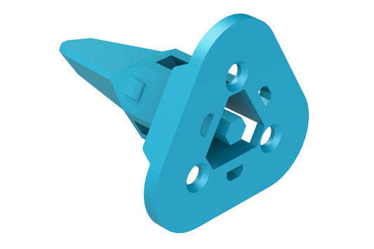 AW3S-1939 J1939 3-Way Wedgelock Plug, Blue. W3S-1939, W3S-1939-P012