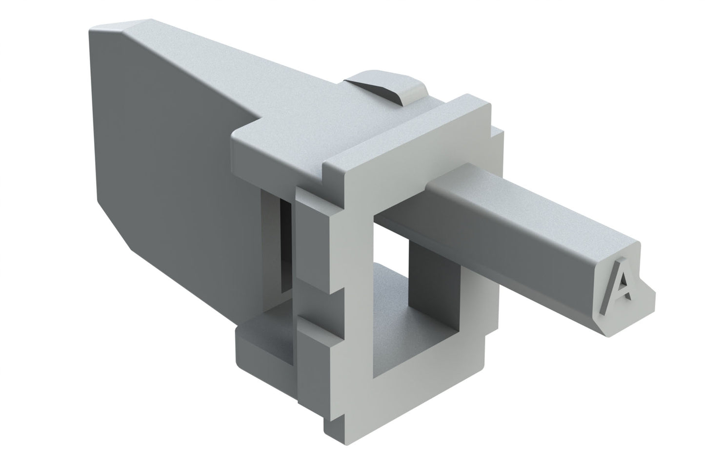 AW4P-A 4 Position Receptacle Wedgelock, Keyed A, Grey. W4PA, W4PA-P012