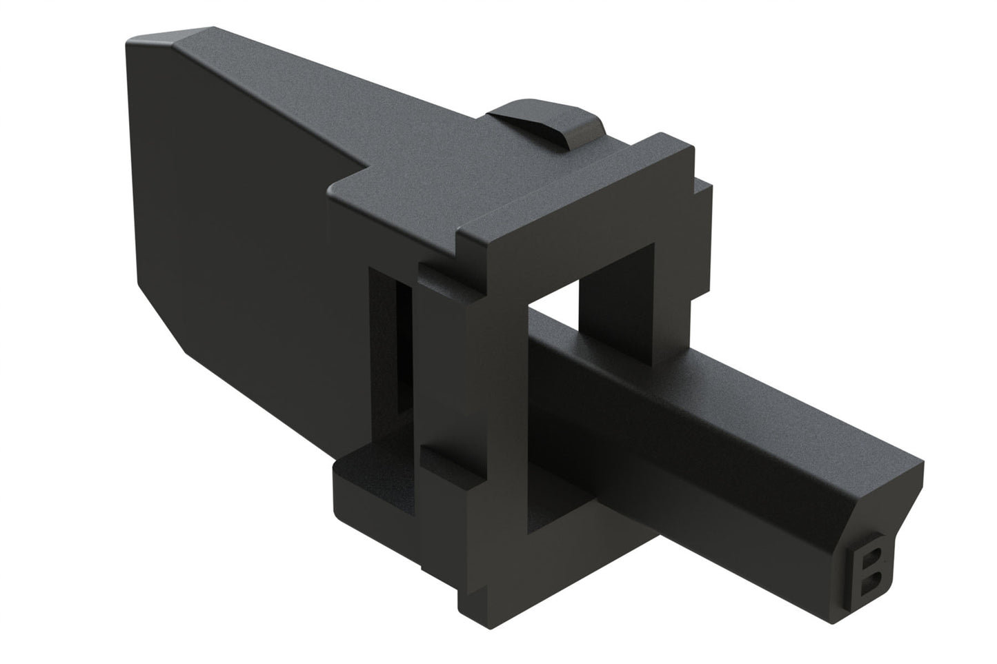 AW4P-B 4 Position Receptacle Wedgelock, Keyed B, Black. W4PB, W4PB-P012