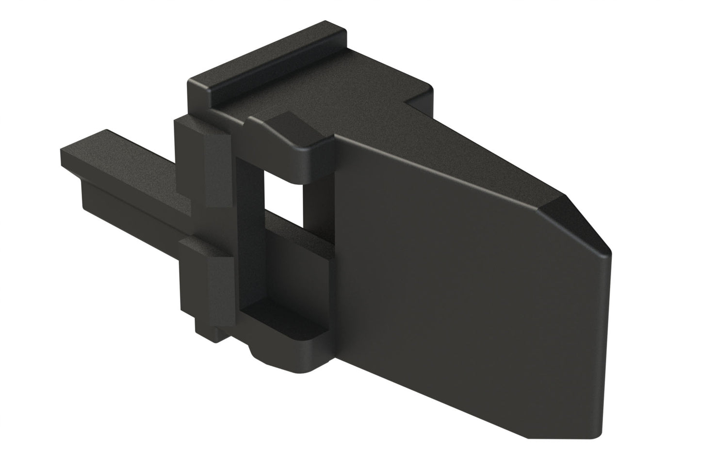 AW4P-B 4 Position Receptacle Wedgelock, Keyed B, Black. W4PB, W4PB-P012