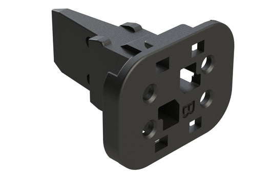 AW4S-B 4 Position Plug Wedgelock, Keyed B, Black. W4SB, W4SB-P012