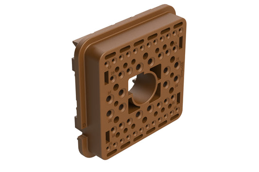 AWB-48SD Wedgelock for 48 Position Plug, Keyed D, Brown. WB-48SD