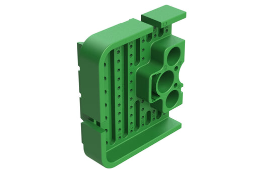 AWB-51PCR Right Wedgelock for 102 Position Receptacle, (51 Positions), Keyed C, Green. WB-51PCR