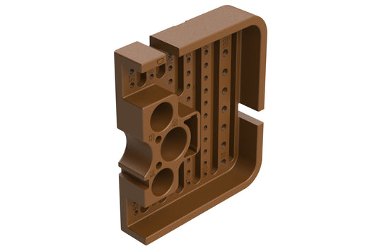 AWB-51PDL Left Wedgelock for 102 Position Receptacle, (51 Positions), Keyed D, Brown. WB-51PDL