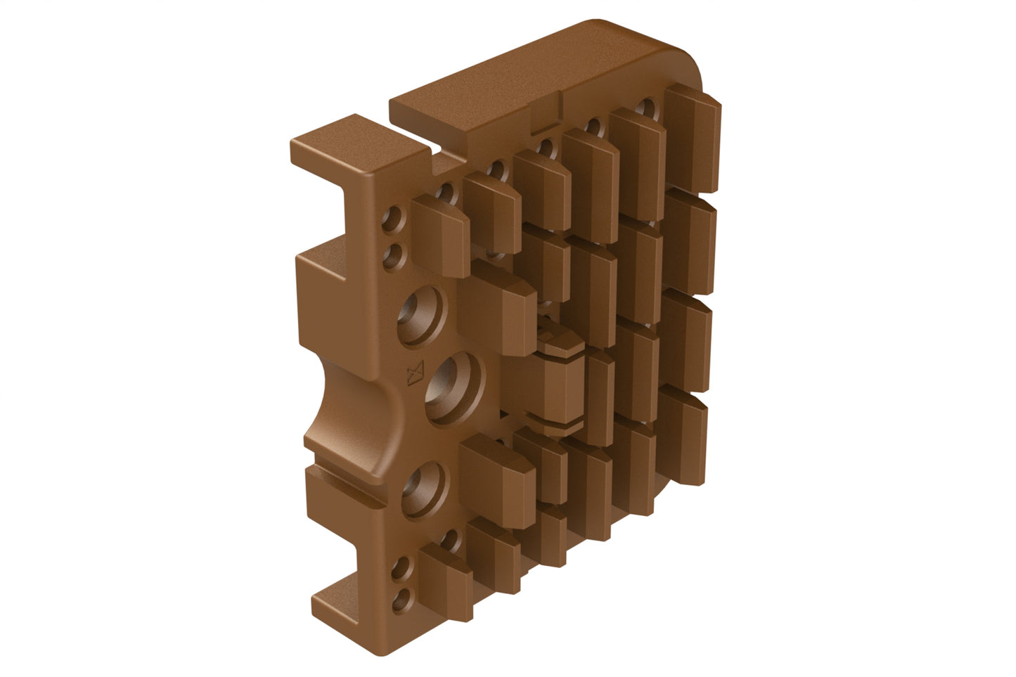 AWB-51PDR Right Wedgelock for 102 Position Receptacle, (51 Positions), Keyed D, Brown. WB-51PDR