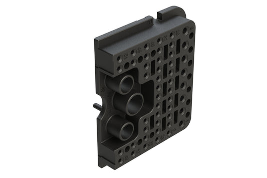 AWB-51SBL Left Wedgelock for 102 Position Plug, (51 Positions), Keyed B, Black. WB-51SBL