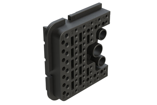 AWB-51SBR Right Wedgelock for 102 Position Plug, (51 Positions), Keyed B, Black. WB-51SBR