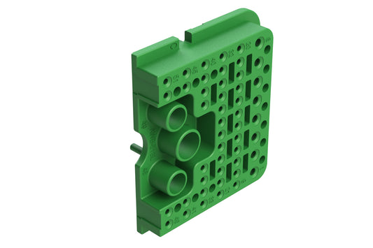 AWB-51SCL Left Wedgelock for 102 Position Plug, (51 Positions), Keyed C, Green. WB-51SCL