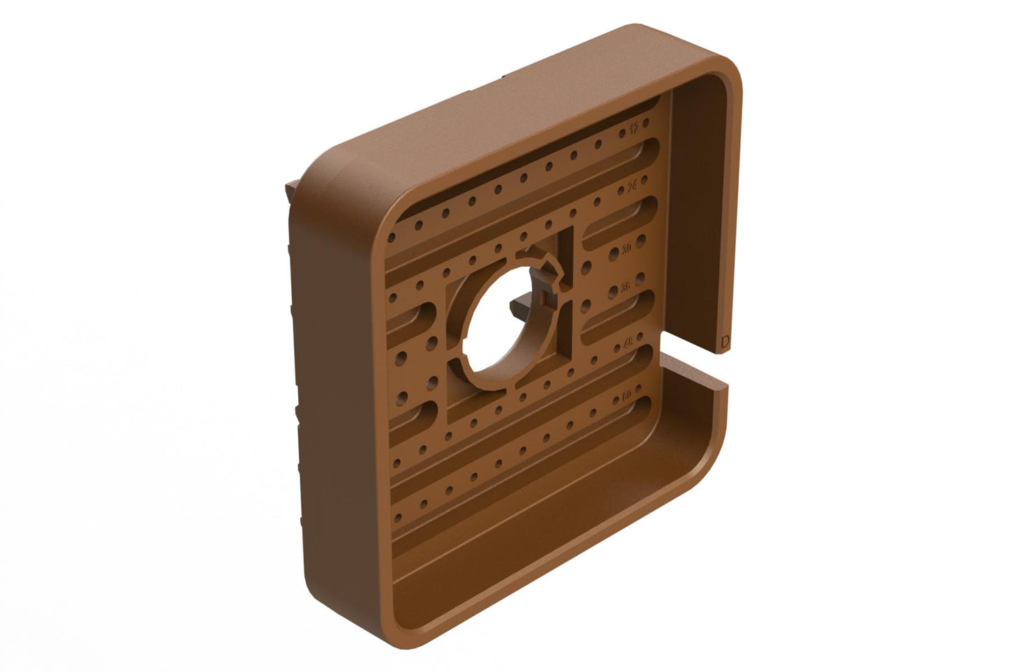 AWB-60PD 60 Position Receptacle Wedgelock, Keyed D, Brown