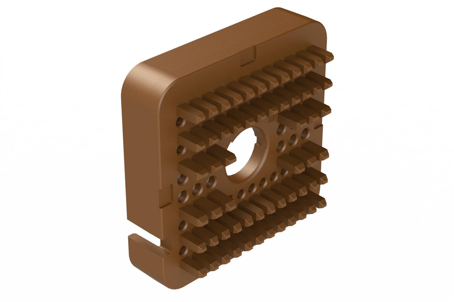 AWB-60PD 60 Position Receptacle Wedgelock, Keyed D, Brown