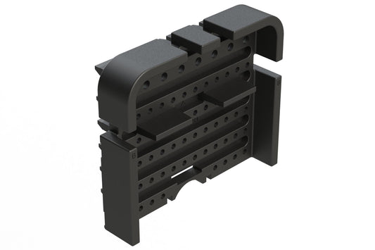AWB-64PB 64 Position Receptacle Wedgelock for 128 Position Connector, Keyed B, Black