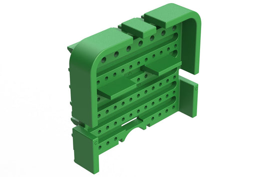 AWB-64PC 64 Position Receptacle Wedgelock for 128 Position Connector, Keyed C, Green