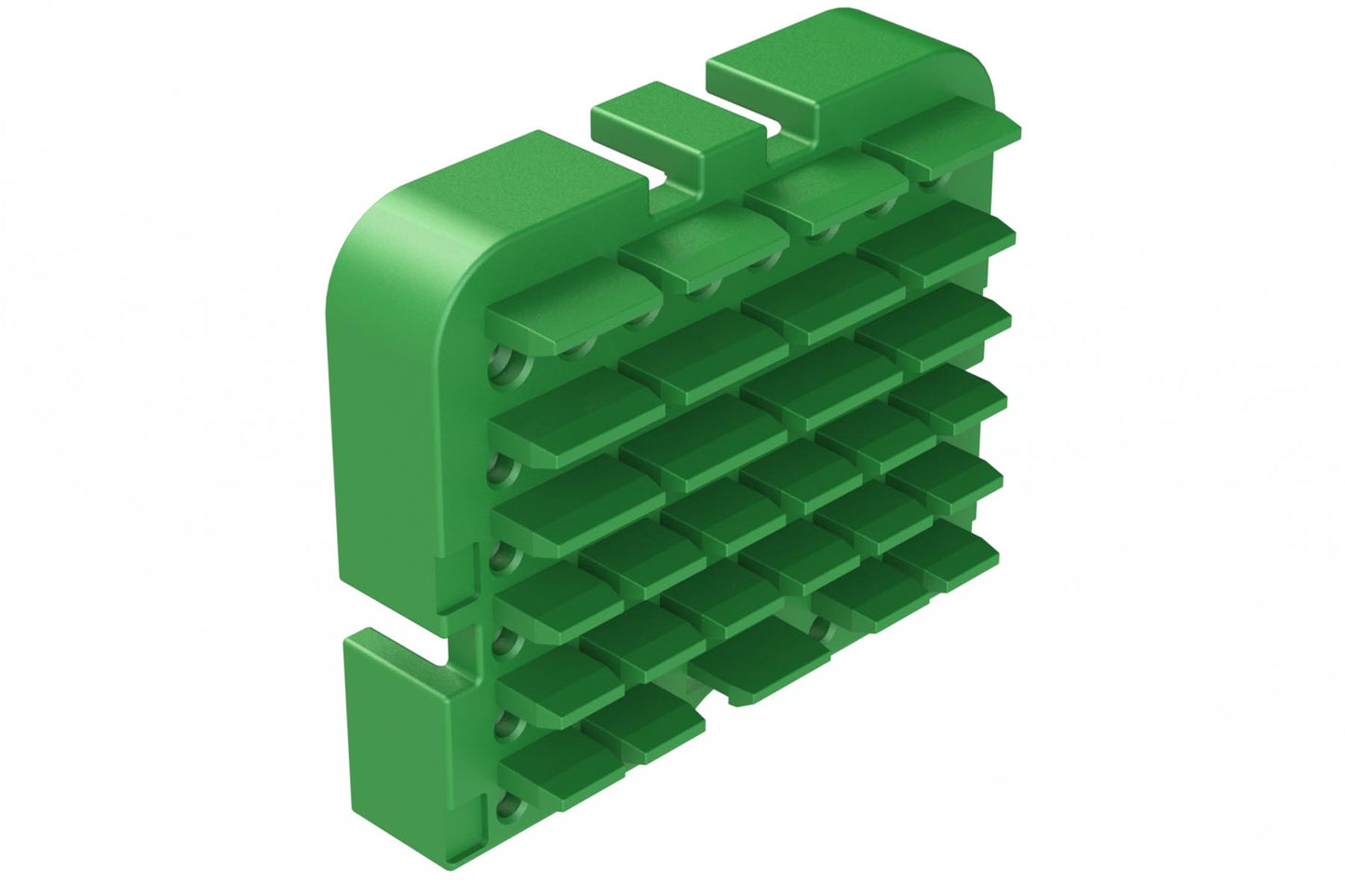 AWB-64PC 64 Position Receptacle Wedgelock for 128 Position Connector, Keyed C, Green