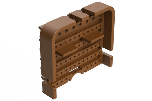 AWB-64PD 64 Position Receptacle Wedgelock for 128 Position Connector, Keyed D, Brown