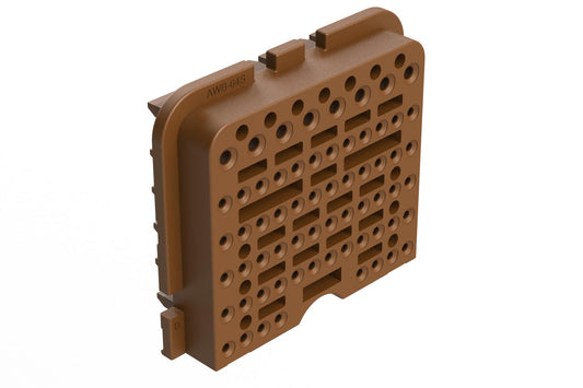 AWB-64SD 64 Position Plug Wedgelock for 128 Position Connector, Keyed D, Brown