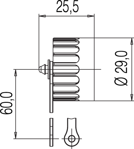 C016 00U000 000 12 Protective cover for male receptacle. Comparable part no: 08-2301-000-000, CA00SD2