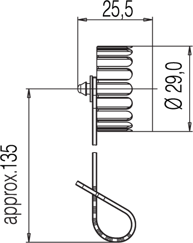 C016 00U000 010 12 Protective cover for male cable connector. Comparable part no: 08-2299-000-000, CA00SD1