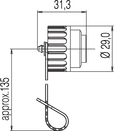 C016 00V000 010 12 Protective cover for female cable connector. Comparable part no: 08-2300-000-000, CA00SD3