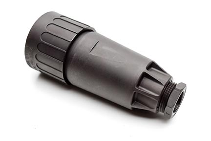C016 10E014 003 2 14+PE Female cable connector with internal strain relief and cable retention. For use with crimp contacts (sold separately).