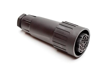 C016 10E015 002 1 12+3+PE Female cable connector with internal strain relief and cable retention. For use with crimp contacts (sold separately).