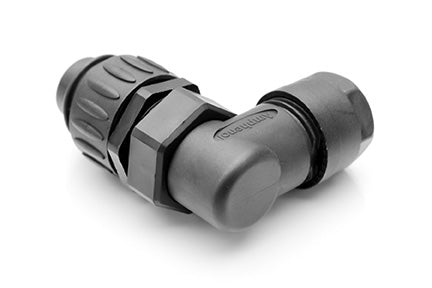 C016 20K003 100 12 3+PE Male, right angled cable connector with strain relief and clamping ring. Field installable screw termination.. Comparable part no: 99-4221-70-04, CA3WLS