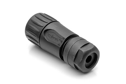 C016 30D006 200 12 6+PE Female straight cable connector with strain relief and clamping ring