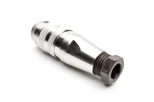 C091 11H005 000 2 Male Connectors with internal strain relief and metal locking ring. Complete EMI shielding in the fully mated and locked position (EMI security). Screw locking according to IEC 61076-2-106. Contacts sold separately.