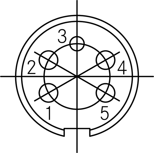 C091 31D005 100 4 Female Connectors with internal strain relief and metal locking ring. Complete EMI shielding in the fully mated and locked position (EMI security). Screw locking according to IEC 61076-2-106. Fully intermateable with C091D connectors.