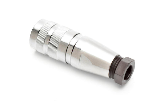 C091 31D014 100 2 Female Connectors with internal strain relief and metal locking ring. Complete EMI shielding in the fully mated and locked position (EMI security). Screw locking according to IEC 61076-2-106. Contacts included.