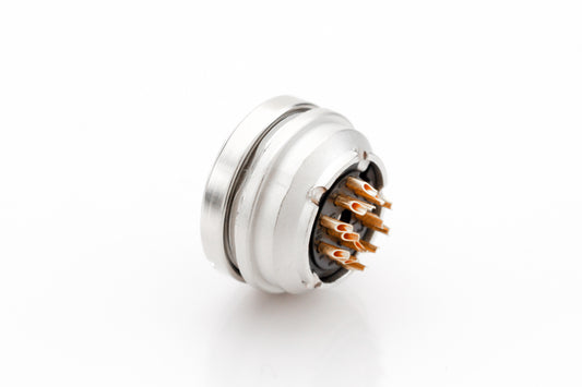 C091 31G014 200 2 Rear mounting female metal Connectors with O-ring seal and ring nut mount (hex nut available upon request). Complete EMI shielding in the fully mated and locked position (EMI security). Contacts included